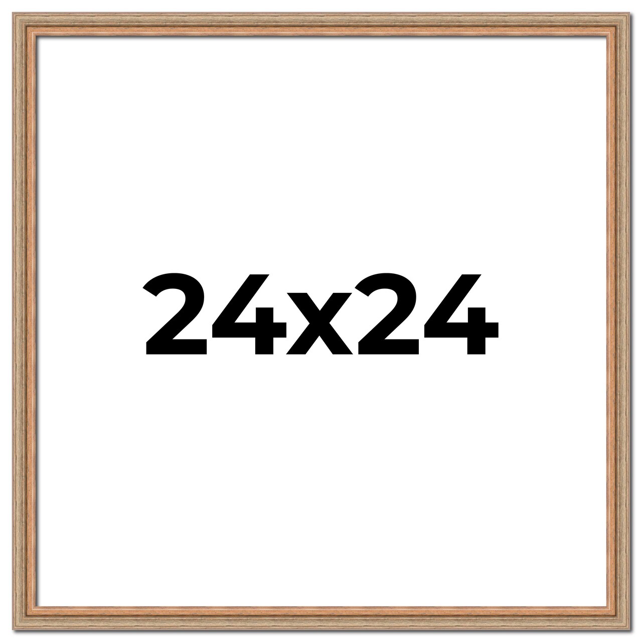 Square Deco Brown Picture Frame - UV Acrylic, Foam Board Backing, Hanging Hardware